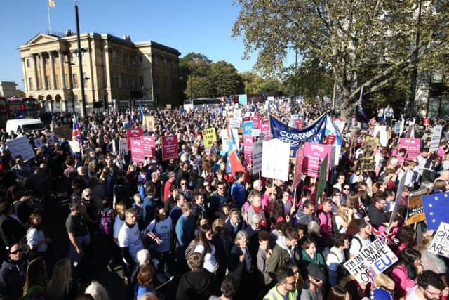 Crowds at a People's Vote campaign event in London