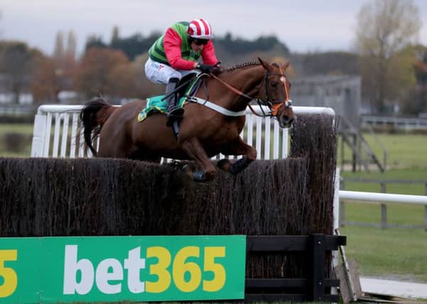Charlie Hall Chase winner Definitly Red has been handed a tentative entry at Kelso next week.