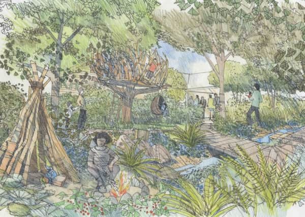 The Duchess of Cambridge's design for her "Back To Nature" garden, which will be entered at the RHS Chelsea Flower Show in May. PIC: Richard Carman/Davies White Ltd/PA Wire