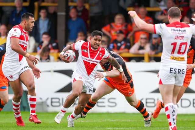 BARRED: St Helens' Ben Barba in action last year against Castleford Tigers. Picture: Alex Whitehead/SWpix.com.