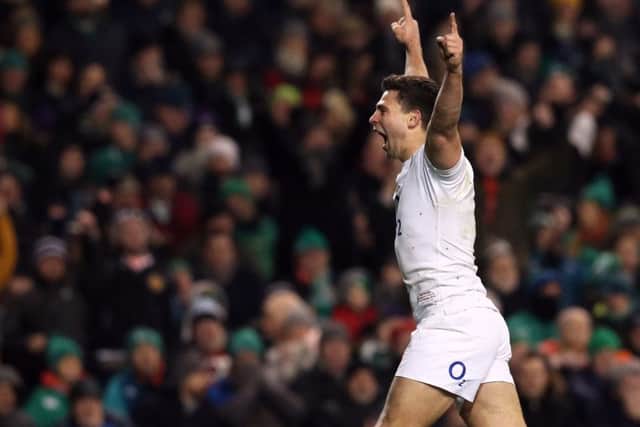 England's Ben Youngs celebrates one of his teams tries in the opening win against Ireland (Picture: Brian Lawless/PA Wire)