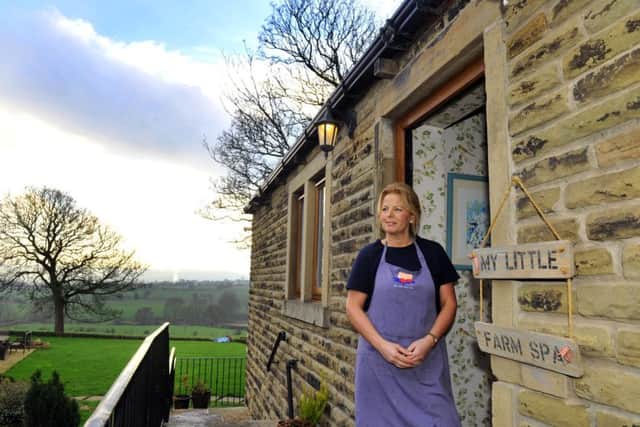 Claire Ellis the owner of  'My Little Farm Spa'  at Norristhorpe, West Yorkshire.