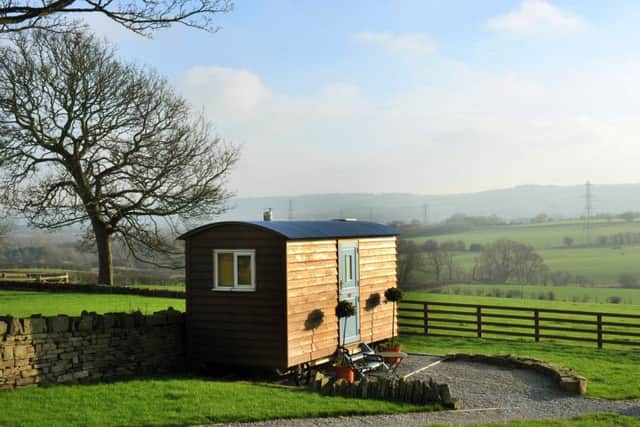 One of the Shepherds Huts at  'My Little Farm Spa'