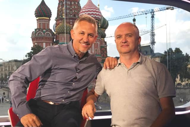 Lineker and Armstrong in Moscow during the 2018 World Cup.