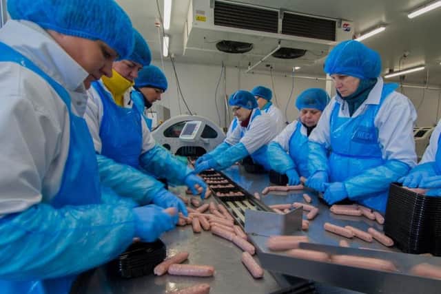 Staff at Heck sausage factory in North Yorkshire which will soon have a visitor centre