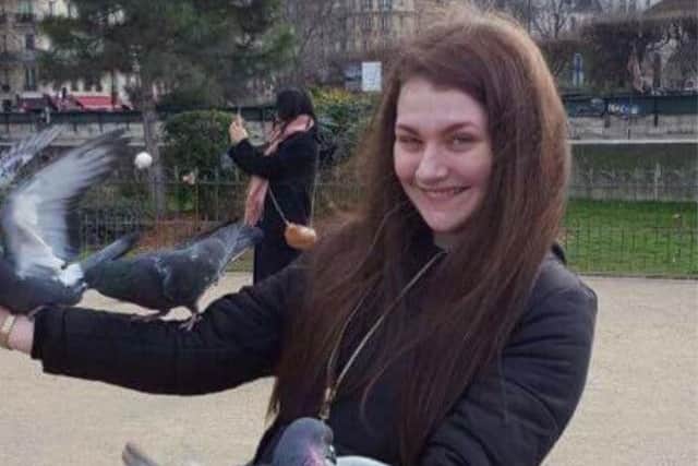 Libby Squire in Paris during a gap year in 2017. Picture released by her parents via Humberside Police.