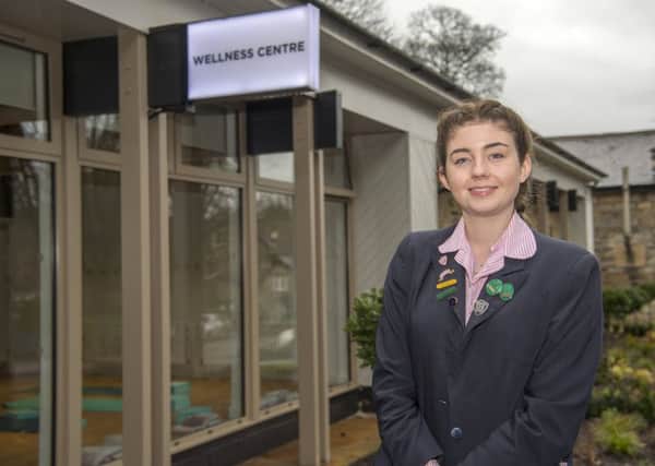 Mollie Wilson is Wellbeing Prefect at Harrogate Ladies' College new centre for wellbeing. Photo by DJB Photography, sent by the college.
