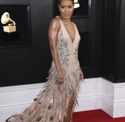 FEATHERS (and leotards): Jada Pinkett Smith arrives at Grammy Awards - she was accompanying her son, Jaden - wearing what was basically an embellished leotard adored with a sweeping feathered train. Impressive and exotic, if a little bit showgirl, but we can see that feathers are well worth trying. (Photo by Jordan Strauss/Invision/AP)



Jada Pinkett Smith arrives at the 61st annual Grammy Awards at the Staples Center on Sunday, Feb. 10, 2019, in Los Angeles. (Photo by Jordan Strauss/Invision/AP)