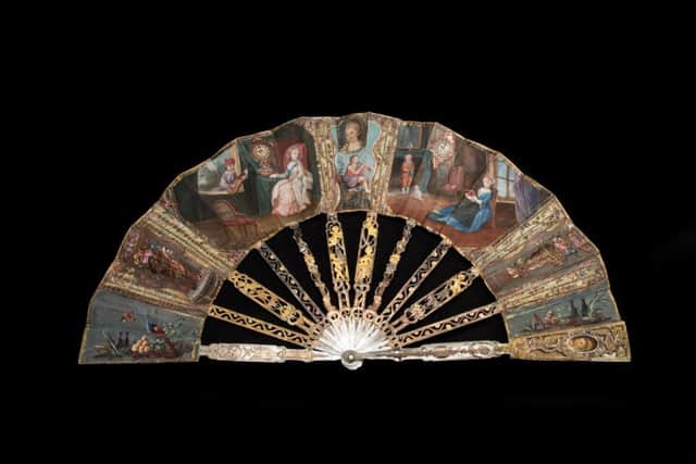 This unusual mid to late 18th century fan sold in a fan sale at Tennants  last July for £3,000 plus.