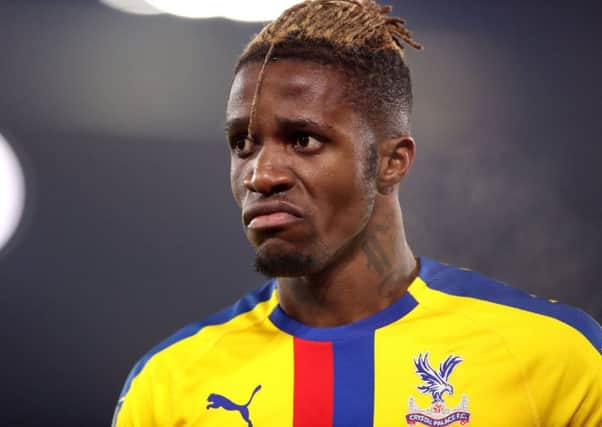 Crystal Palace forward Wilfried Zaha has lost his appeal against his additional one-match suspension following his red card against Southampton and is banned for Sundays FA Cup tie with Doncaster (Picture: Nick Potts/PA Wire)