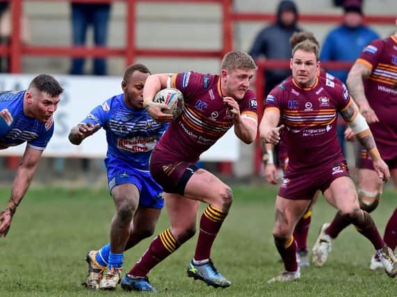 Jack Downs second-half try pulled Batley back into contention. PIC: Paul Butterfield.