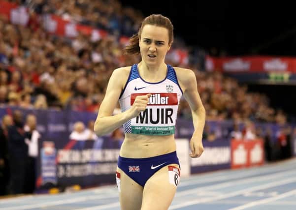 Great Britain's Laura Muir wins the Women's One Mile race at the British Indoor Grand Prix in Birmingham. Picture: David Davies/PA