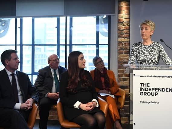 Penistone and Stocksbridge MP Angela Smith speaks at the press conference. Picture: PA
