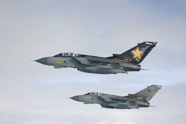 A series of flypasts are taking place around the UK ahead of the retirement of RAF Tornado fighter jets next month. Photo: Joe Giddens/PA Wire