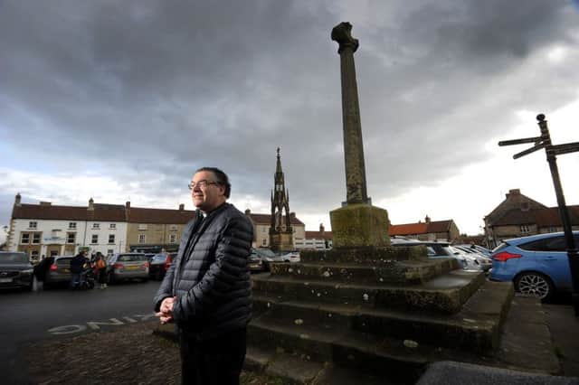 Rev Tim Robinson in Helmsley Market. Picture by Simon Hulme