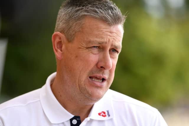 Managing Director of England Cricket Ashley Giles speaks to the media during a press conference at the team hotel on February 21, 2019 in Bridgetown, Barbados. (Picture: Gareth Copley/Getty Images)