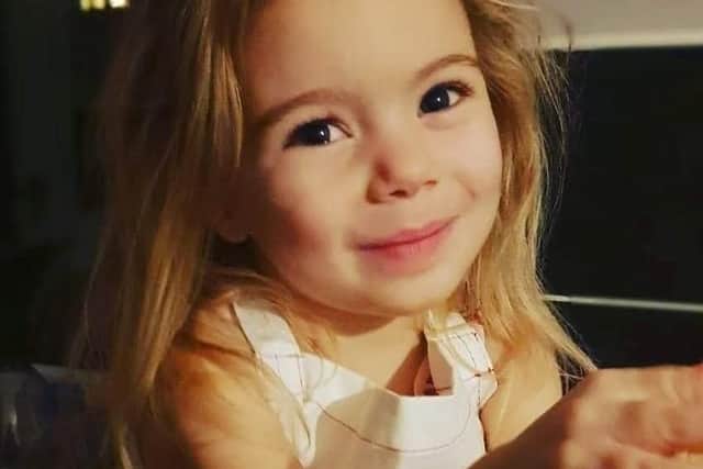 Four-year-old Thalia-Beau Wright has a rare heart disease called restrictive cardiomyopathy and needs a heart transplant. Photo credit: Christine Johnson, Thalia's grandmother.