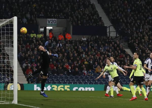 Kieran Dowell of Sheffield Utd scores the winner. Picture: Simon Bellis/Sportimage