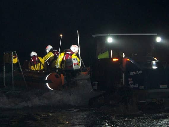 The Bridlington inshore lifeboat returns to base. Picture by Andrew Brompton.