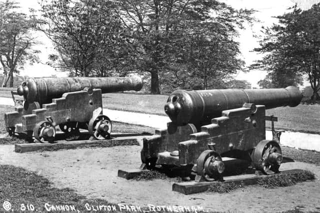 Cannons at Rotherham Clifton Park.