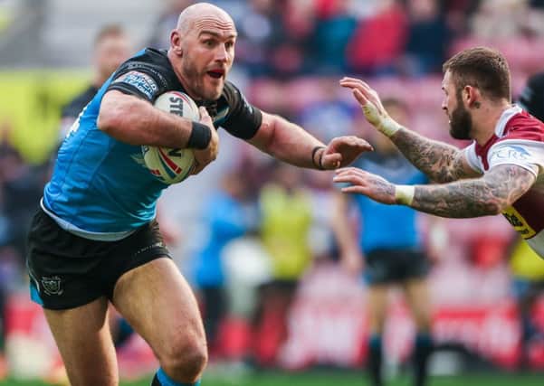Hull FC forward and Yorkshire Post columnist Gareth Ellis came out of retirement to help his side to a Golden Point win over Wigan Warriors yesterday - in his 100th appearance for the club.