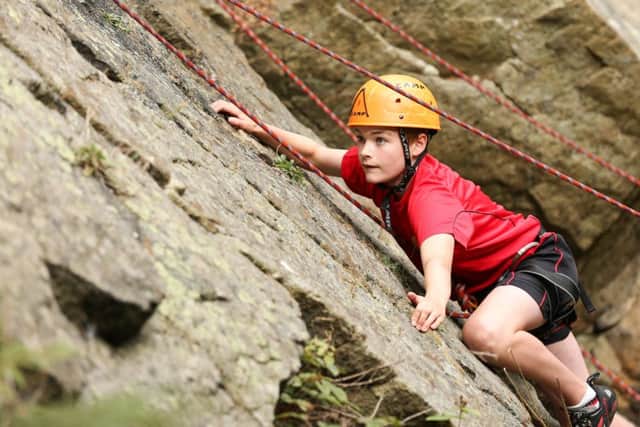 There are lots of activities on offer, including climbing.
