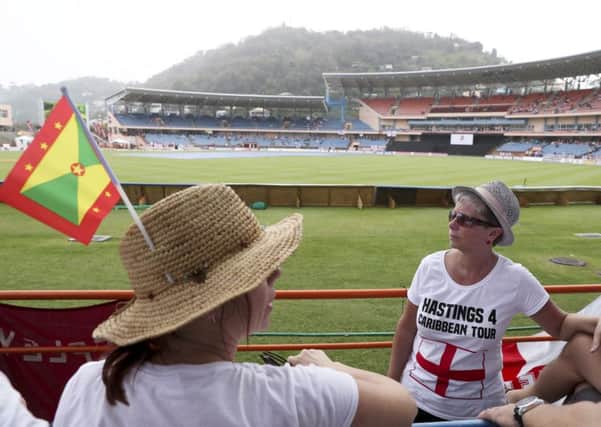 Spectators waited in vain for the start of the third ODI between England and the West Indies as rain caused its abandonment in Grenada (Picture: Ricardo Mazalan).