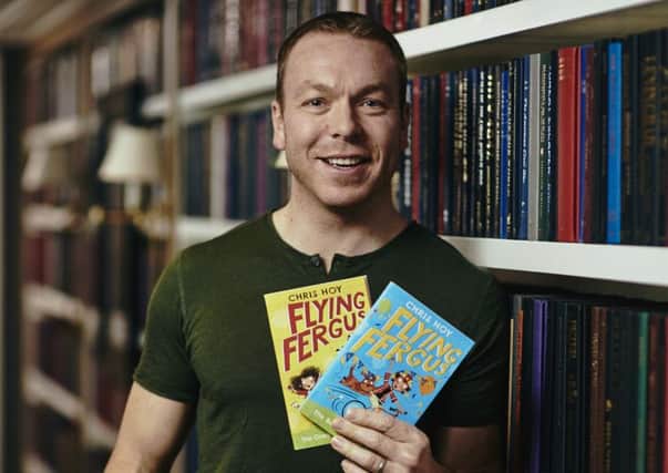 Sir Chris Hoy with his Flying Fergus books. Picture: Ben Duffy/PA.
