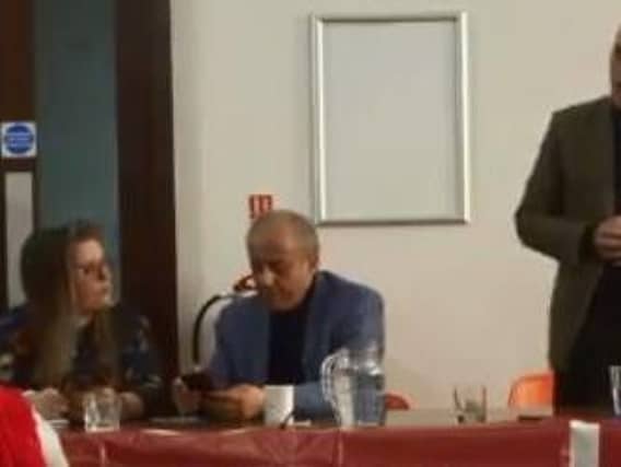Labour MP Chris Williamson speaking at a Momentum event in Sheffield.