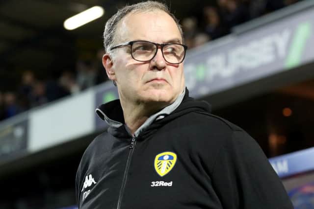 Leeds United manager Marcelo Bielsa looks on during the Sky Bet Championship match at Loftus Road, London. (Picture:PA)