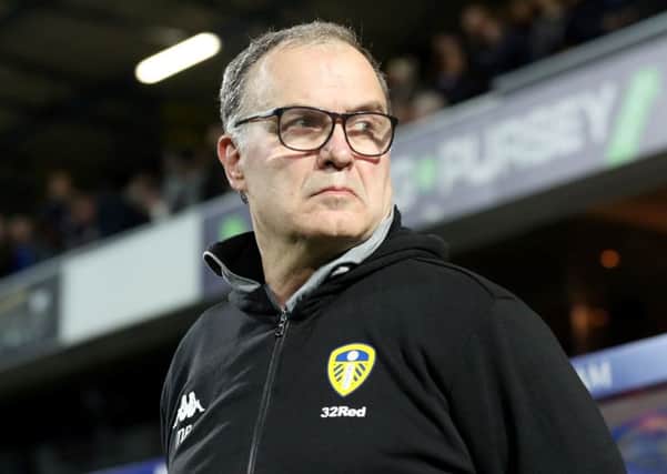Leeds United manager Marcelo Bielsa looks on during the Sky Bet Championship match at Loftus Road, London. (Picture:PA)