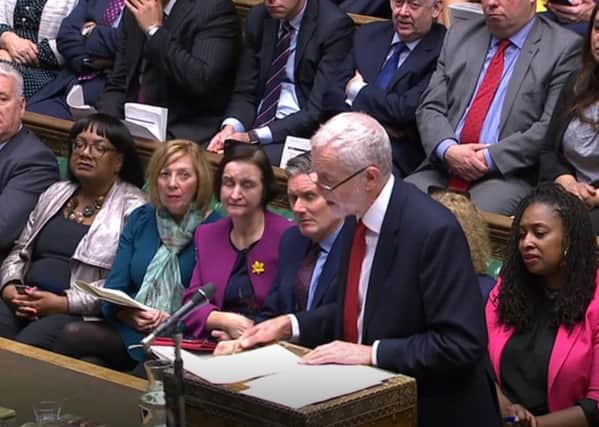 Jeremy Corbyn, pictured during Prime Minister's Questions.