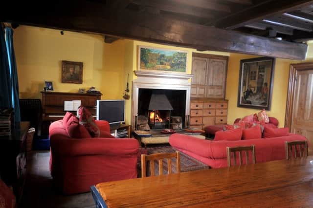 The cosy sitting room at Ponden Hall