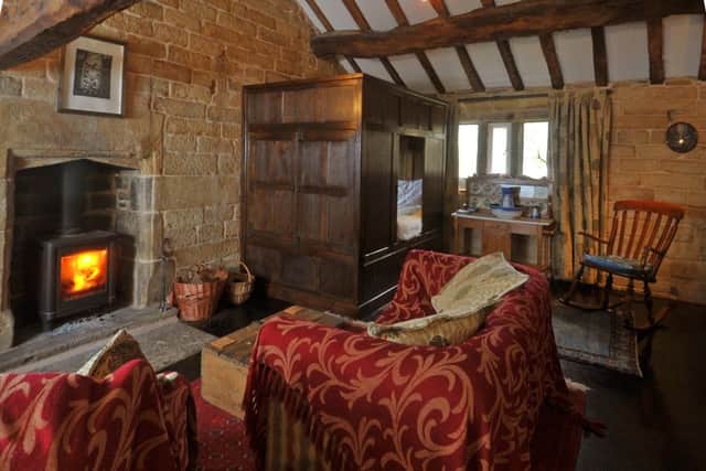 The Earnshaw room is one of the B&B rooms at Ponden Hall. It features the box bed and window said to have inspired the Cathy's ghost scene in Wurthering Heights.