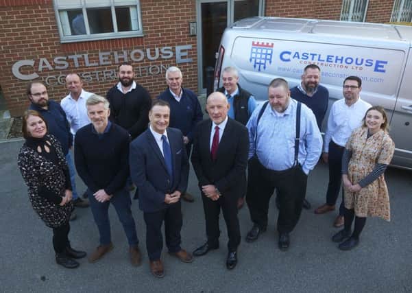 The Castlehouse Construction team. The Leeds-based company is celebrating a decade in business. Picture: johnhoulihan.com