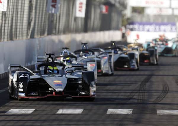 Oliver Rowland during the Marrakesh E-prix.  (Photo by Joe Portlock/Motorsport Images via Getty Images)