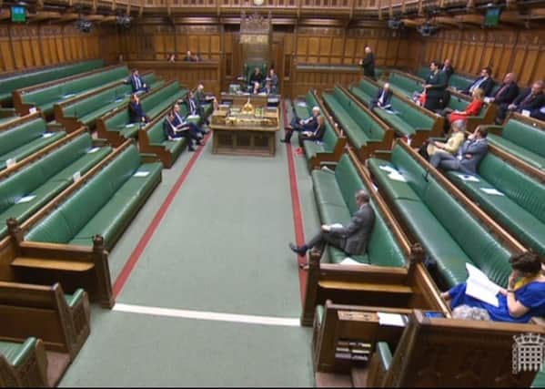 The scene in the House of Commons shortly after the announcement by the Independent Parliamentary Standards Authority that MPs' basic pay is to increase by 2.7 per cent to £79,468 from April 1.