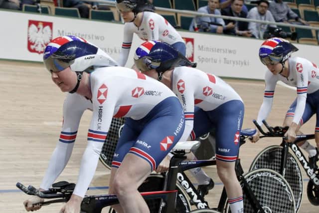 Team Great Britain took silver in the women's team pursuit  at the UCI Track Cycling World Championship in Pruszkow, Poland (Picture: Czarek Sokolowski/AP).
