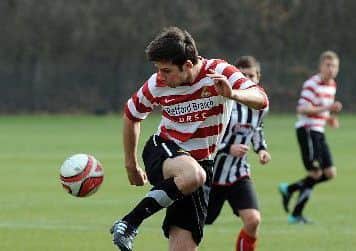 Early days: Stephen Hoyle playing for Doncaster Rovers.