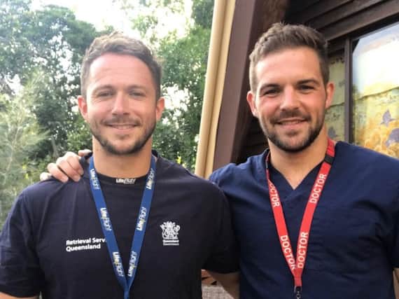 Doctors Louis Snellgrove, originally from Leeds, and Lloyd Collier are circumnavigating the world on a tandem.