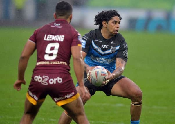 On the way back: 
Hull's Albert Kelly in action against Huddersfield. Picture: Tony Johnson