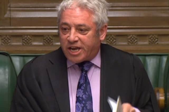 John Bercow is the Speaker of the House of Commons.