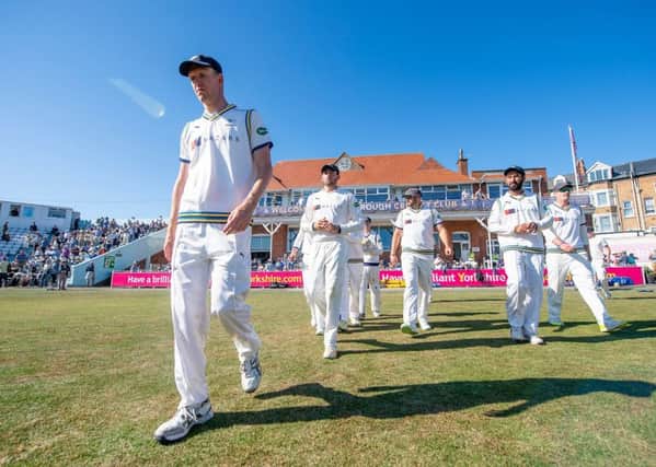 Yorkshire skipper Steve Patterson leads the side at Scarborough, a venue synonymous with cricket.