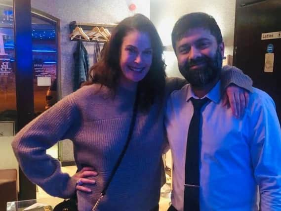Teri Hatcher droped into the Bengal Brasserie in Wetherby. Picture: Bengal Brasserie.