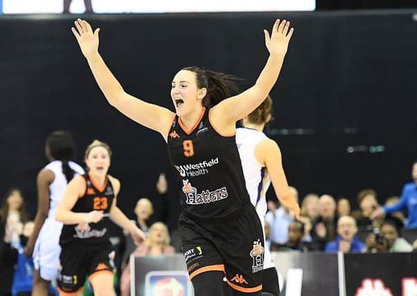 Helen Naylor, pictured celebrating Sheffield Hatters' BBL Cup win, is one of three sportswomen to share their thoughts on International Women's Day. (Picture: Mansoor Ahmed)
