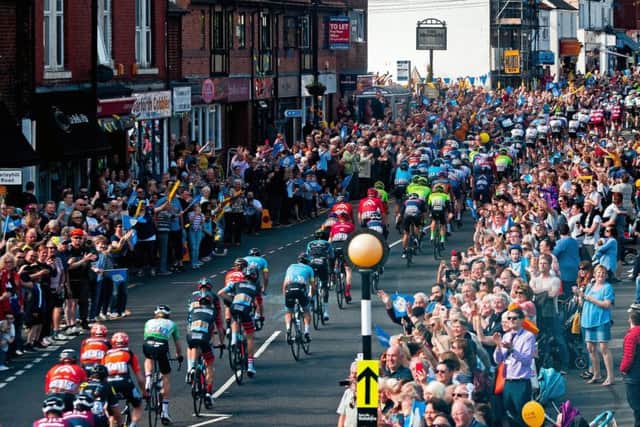 Garforth during the 2018 Tour de Yorkshire, when local Samantha Whitley was awarded the Spirit of Le Tour prize for her tireless work in the community.