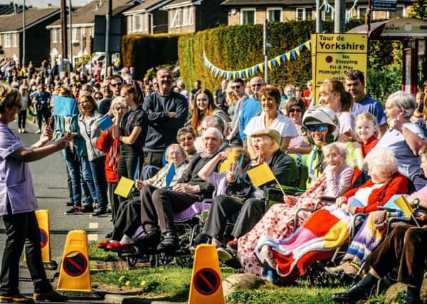 Race day in Kippax which was named Best Dressed Village of the 2018 Tour de Yorkshire.
