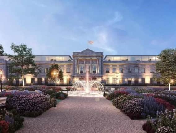 How the former council headquarters at Harrogate's Crescent Gardens may end up looking.