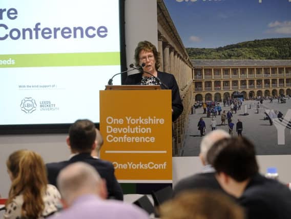 Judith Blake speaks to delegates at the conference.