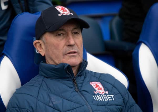 Middlesbrough manager Tony Pulis: Penalty claims.